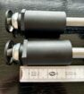2 x Rollstuhl-Steckachsen 12mm, mit 2 Aufnahmen u. 4 Kugellager - 2 x Rollstuhl-Steckachsen 12mm, mit 2 Aufnahmen u. 4 Kugellager