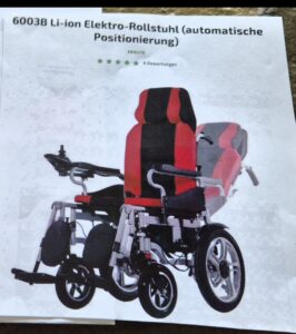 Elektrorollstuhl  neuwertig zusammen klappbar
