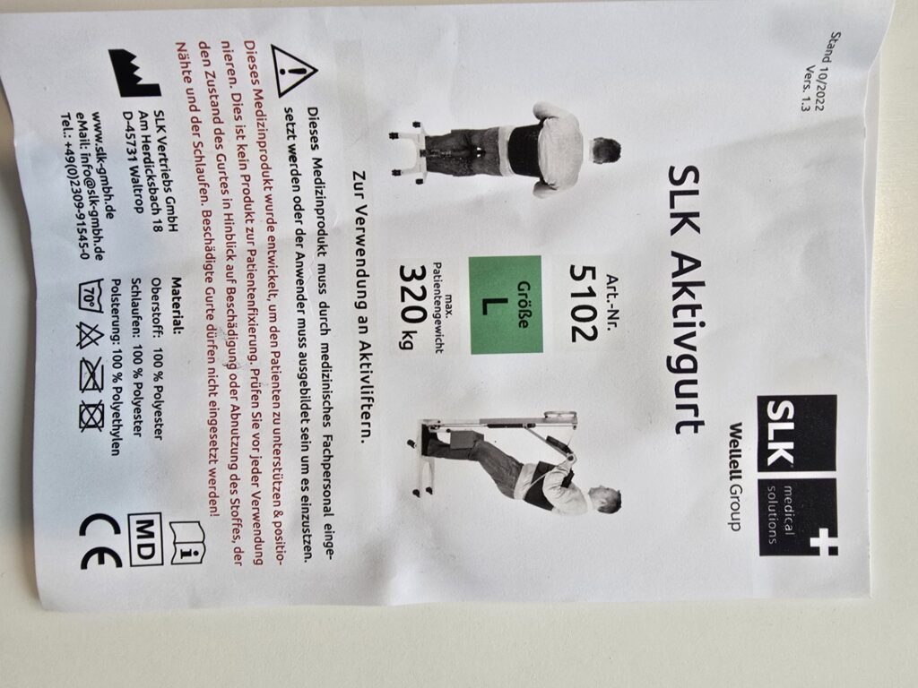 SLK Easy-up Aufrichtlifter mit Gurt